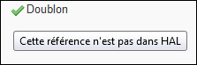 Absence de doublon