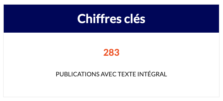 Widget Chiffres clés : exemple