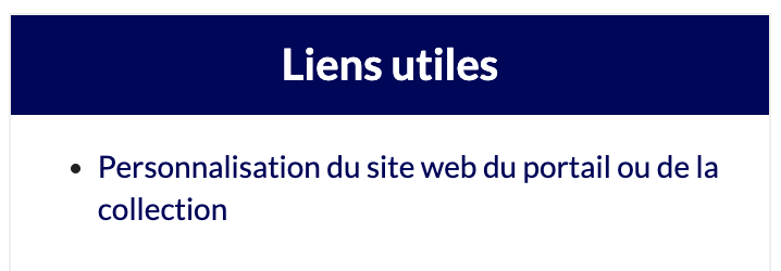 Widget Liens : exemple