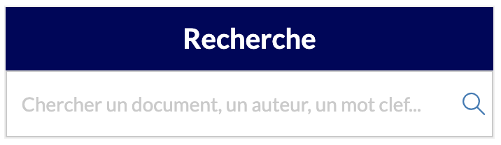 Widget Recherche : exemple