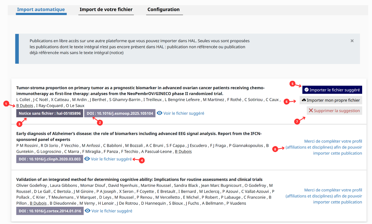 Gérer l'import automatique
