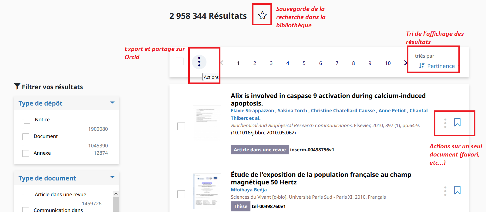 Exploiter les résultats de sa recherche